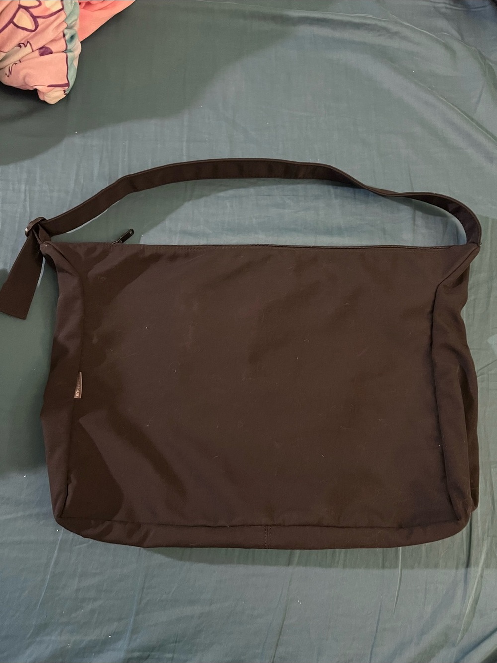Minimalist Black Women's Large Messenger Bag